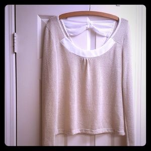 Glittery shimmer cream top by American Rag